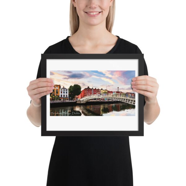 Ha'penny Bridge Framed poster - Image 3