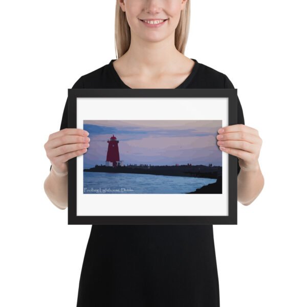 Poolbeg Lighthouse, Framed poster - Image 3