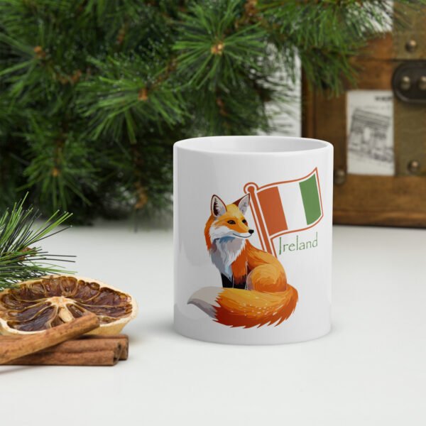 Fox White Glossy Mug - Image 4