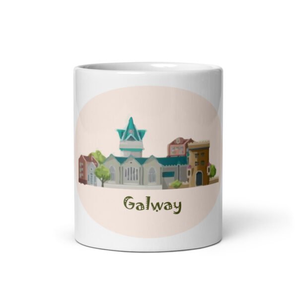 Galway White glossy mug - Image 4