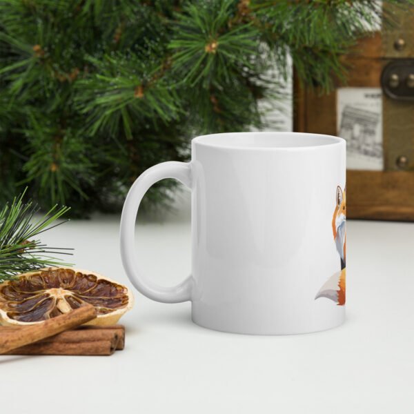 Fox White Glossy Mug - Image 2