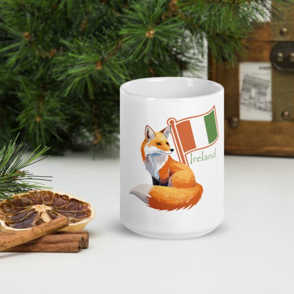 Fox White Glossy Mug - Image 7