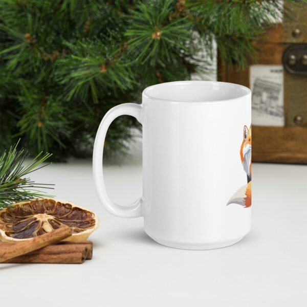 Fox White Glossy Mug - Image 5