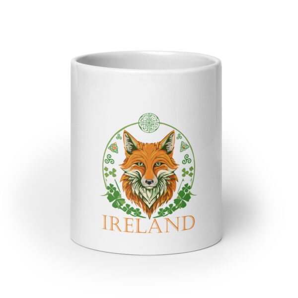 Fox White glossy mug