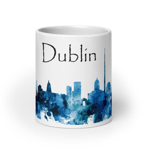 Dublin White glossy mug