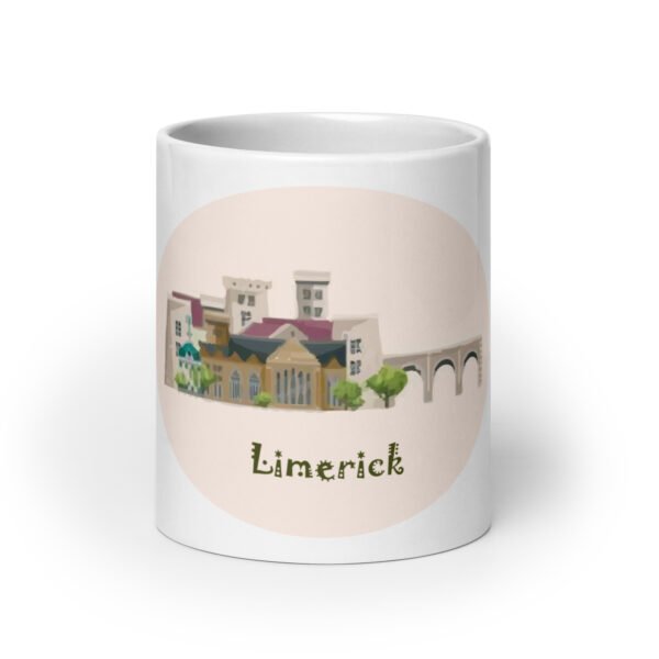 Limerick White glossy mug