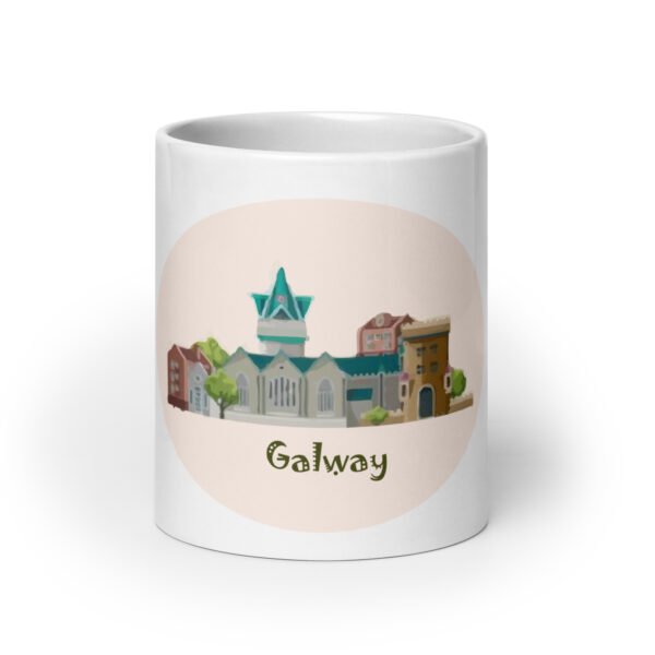 Galway White glossy mug