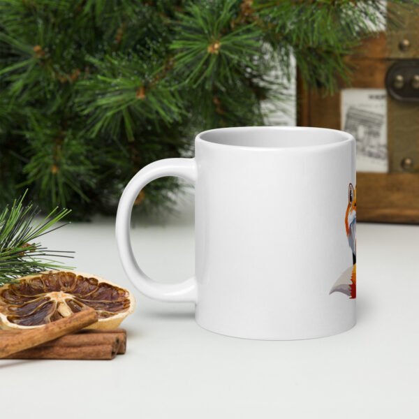 Fox White Glossy Mug - Image 8